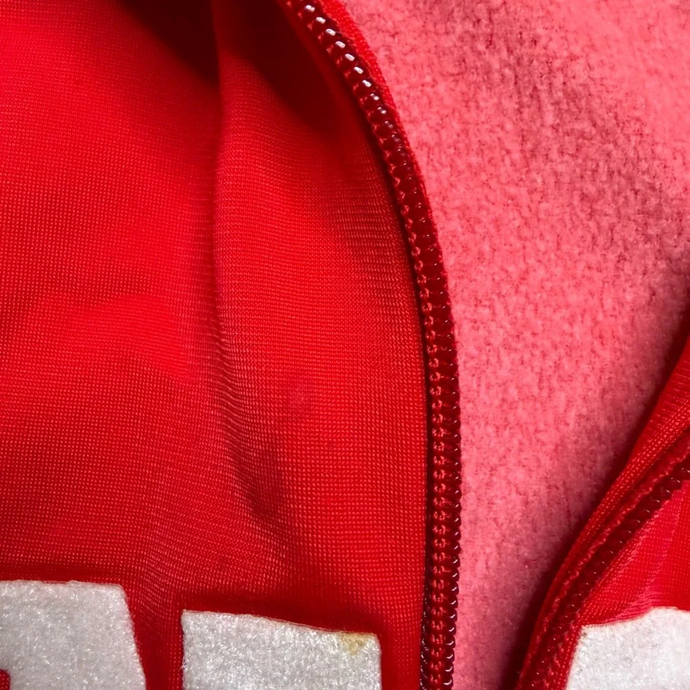 Descente Track Jacket Mens L Red Stanford Vintage 80s Full Zip Athletic EH47